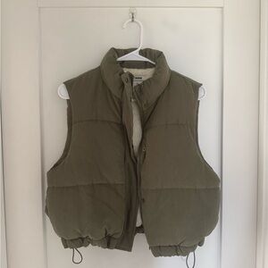 Olive Green Puffer Vest